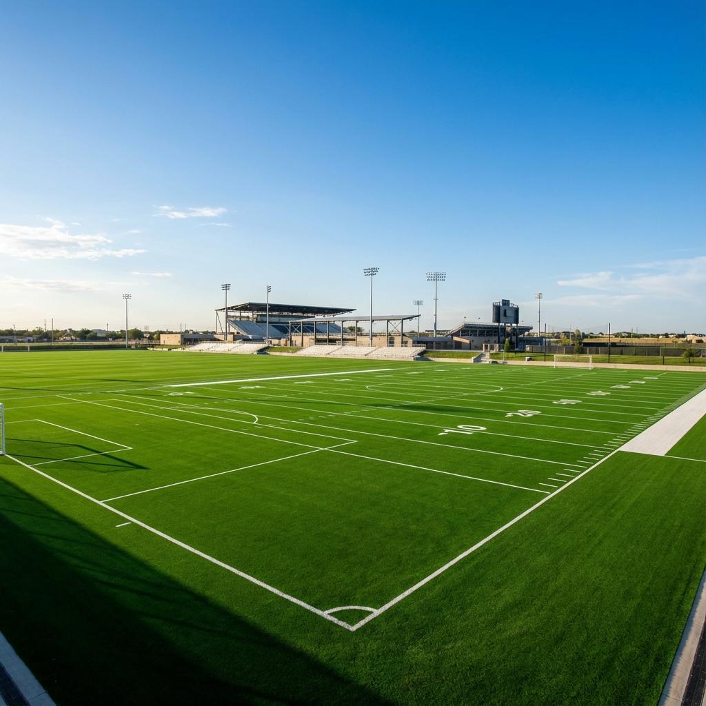 Sports field grass installation